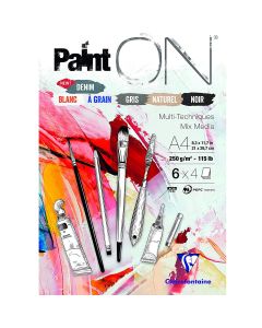 Clairefontaine Paint-ON Bloc A4 - 6 couleurs