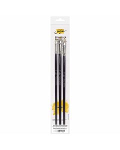 SOLO GOYA Artists' Set de pinceaux - 3 pièces pour huile et acrylique