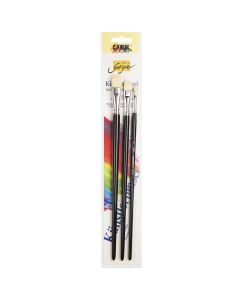 SOLO GOYA Artists' Ensemble de brosses en poils de sanglier - 3 pièces