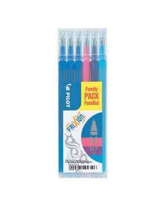 Pilot FriXion Ball - Ensemble de 6 recharges assorties - Pointe moyenne