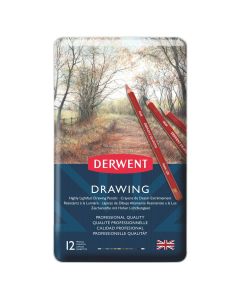 Derwent Drawing 12 Crayons étain