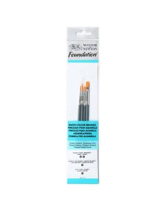 Winsor & Newton Foundation Jeu de 4 pinceaux pour aquarelle