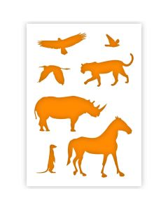 Modèle d'animaux africains en 3 tailles