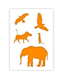 Modèle d'animaux africains en 3 tailles