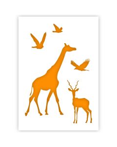 Modèle d'animaux africains en 3 tailles