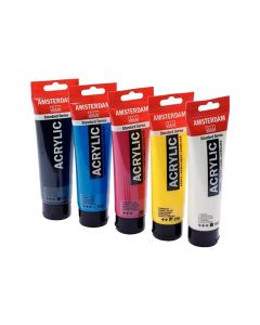 Amsterdam Peinture acrylique 5 couleurs - 120ml