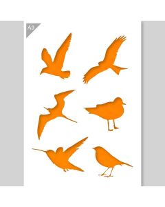 QBIX Pochoir oiseau - format A3