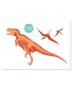 QBIX Pochoir de dinosaure A3 - 2 couches