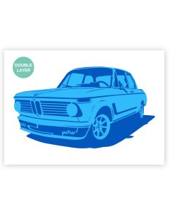 QBIX Pochoir A3 BMW E10 02 - 2 couches