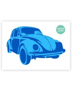 QBIX Pochoir Volkswagen Beetle A3 - 2 couches