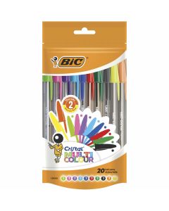 BIC Cristal biros set de 20 couleurs