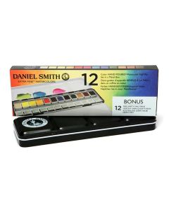 Daniel Smith Ensembles de demi-poêles aquarelle - 12 couleurs dans une boîte en métal