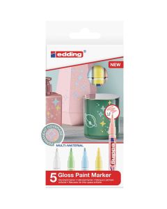 Edding 751 jeu de marqueurs de peinture de 5 couleurs pastel