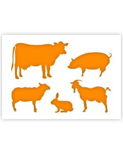 Modèle d'animaux de la ferme en 3 tailles