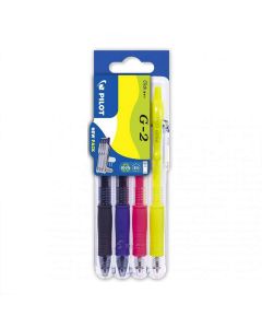Pilot G-2 07 Set2Go Ensemble Rolleball Neon avec 4 couleurs