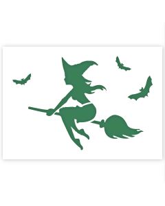Pochoirs sorcière d'Halloween en 3 tailles