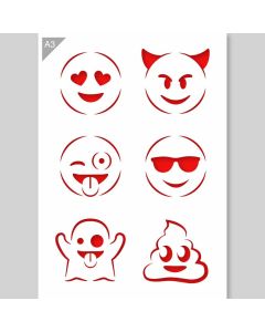 QBIX Pochoir Emoji - Format A3