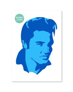 QBIX Pochoir Elvis Presley A3 - 2 couches