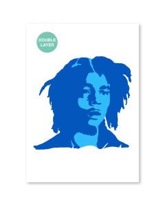 QBIX Pochoir Bob Marley - Format A3 - 2 couches