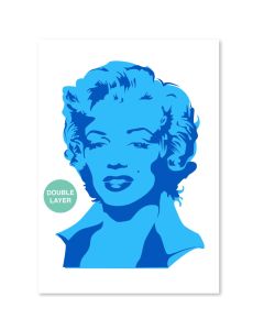 QBIX Pochoir Marilyn Monroe - Format A3 - 2 couches