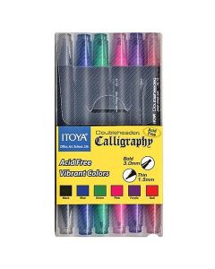 Itoya marqueur de calligraphie double face lot de 6