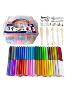 QBIX Set de pâte polymère - Pâte à modeler 36 couleurs (28 g / ps)