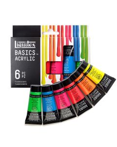 Liquitex Basics Jeu de peinture acrylique de 6 couleurs fluorescentes - 22ml