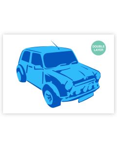 QBIX Pochoir Mini Cooper A3 - 2 couches