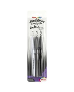 Pentel Brush Pen Shadow Edition lot de 3