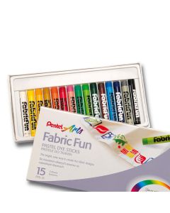 Pentel Ensemble de craie textile de 15 couleurs