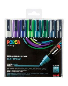 Posca Set de marqueurs PC5M avec 8 couleurs froides