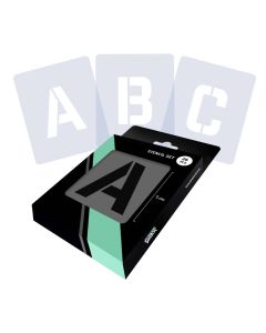 Set de pochoirs pour lettres Alphabet complet - Sans Serif - 2 tailles
