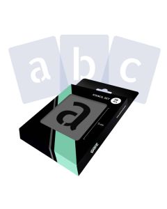 Set de pochoirs pour lettres Alphabet complet - Minuscules - 2 tailles
