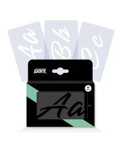 Set de pochoirs pour lettres décoratives en 2 tailles