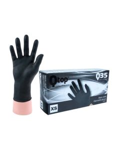 Qtop Nitril Gants - 100 pièces - Noir