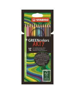 STABILO GREENcolors Crayons de couleur set de 12 couleurs