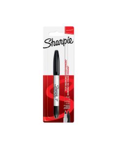 Blister marqueur permanent Sharpie Twin Tip - 1x noir