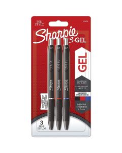 Sharpie stylo S-Gel multipack 3x bleu, noir et rouge