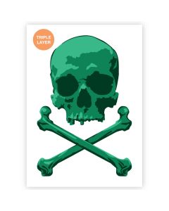 QBIX Pochoir de crâne de pirate - format A3 - 3 couches