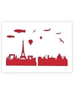 QBIX Pochoir skyline de Paris - A3
