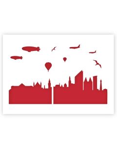 QBIX Pochoir Skyline de La Haye - A3