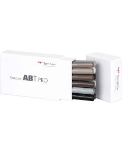 Tombow ABT PRO Jeu de marqueurs de 12 couleurs grises