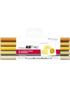 Tombow ABT PRO Jeu de marqueurs de 5 nuances de jaune