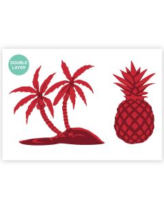 QBIX Pochoir Tropical Island & Ananas - Format A3