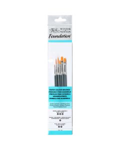 Winsor & Newton Foundation Jeu de 6 pinceaux pour aquarelle
