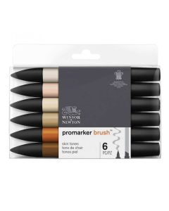Winsor & Newton Promarker Brush jeu de 6 tons de peau