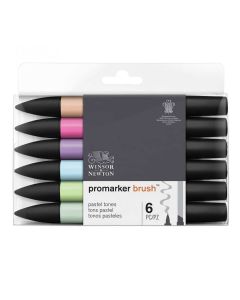 Winsor & Newton Promarker Brush jeu de 6 teintes pastel