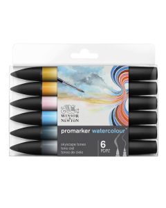 Winsor & Newton Promarker Watercolour Sky, jeu de 6 marqueurs aquarelle