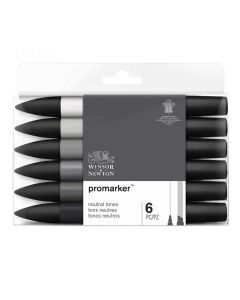 Winsor & Newton Promarker Ensemble de 6 nuances de gris