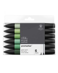 Winsor & Newton Promarker Ensemble de 6 nuances de vert